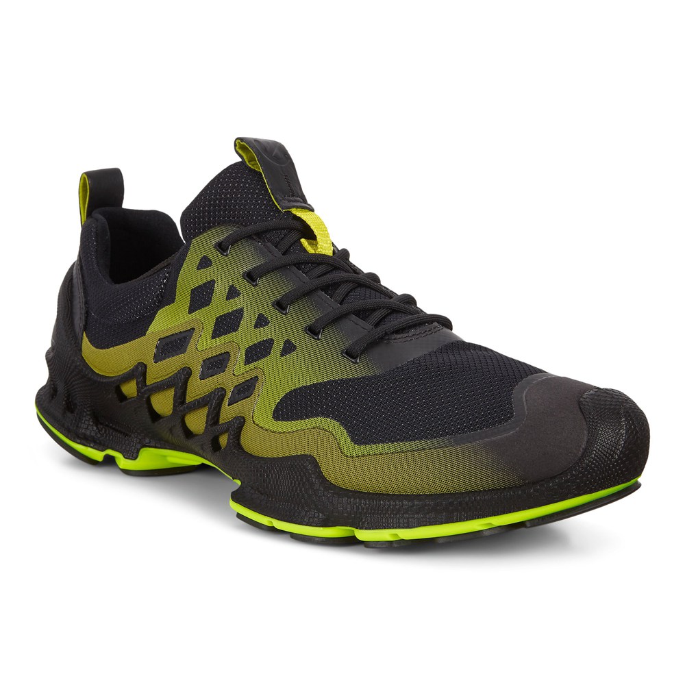 Tenis De Montaña Hombre - ECCO Biom Aex Bajos Two-Tone - Negros/Verdes - IQP364925